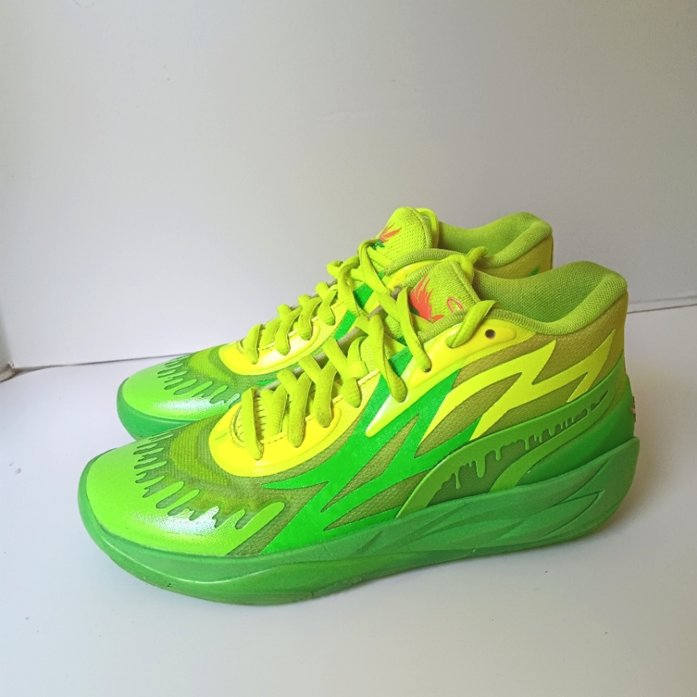 High-Top Men's Athletic Sneakers in Neon Green and Yellow